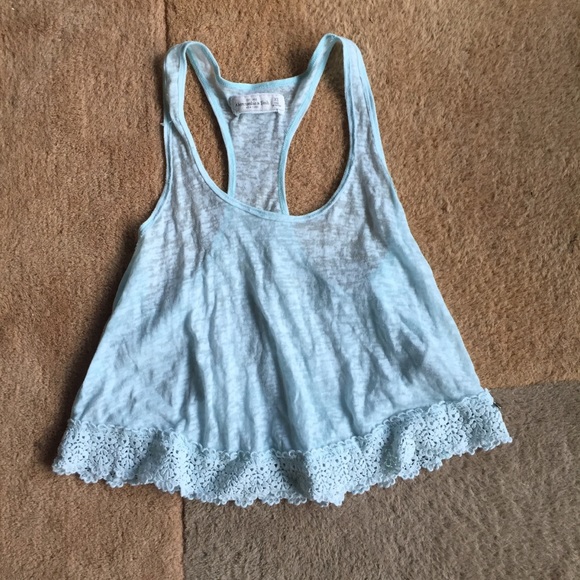 Abercrombie & Fitch Tops - Abercrombie & Fitch Light Blue Crop Top